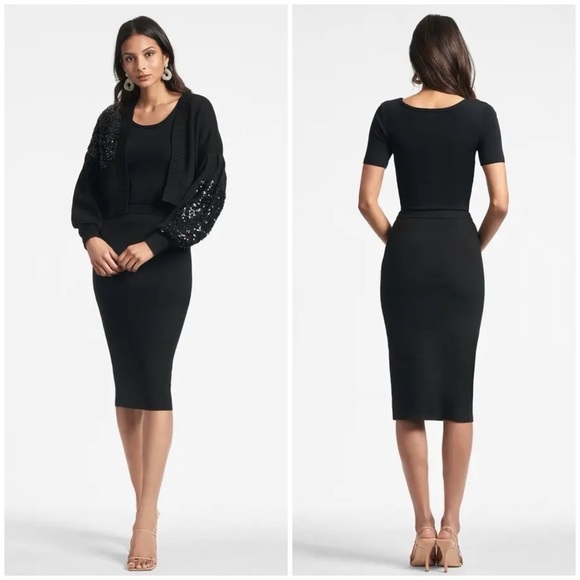 SACHIN + BABI Louisa Knit Skirt In Black - Picture 1 of 5